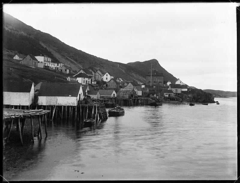 Fig. 44. Holloway, Robert Palfrey. “Harbour Breton.” The Rooms Archive, F 66–15, Holloway Studio Collection, before 1917.