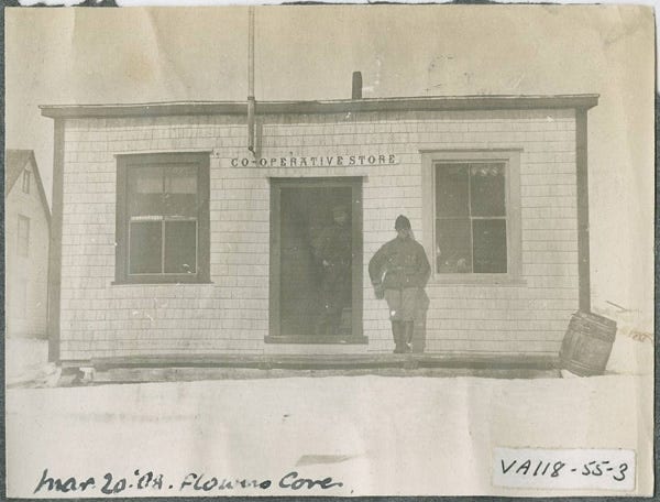 Fig. 54. Unknown. “Flower’s Cove” The Rooms Archive, VA 118–55.3, International Grenfell Association Photograph Collection, 1908.