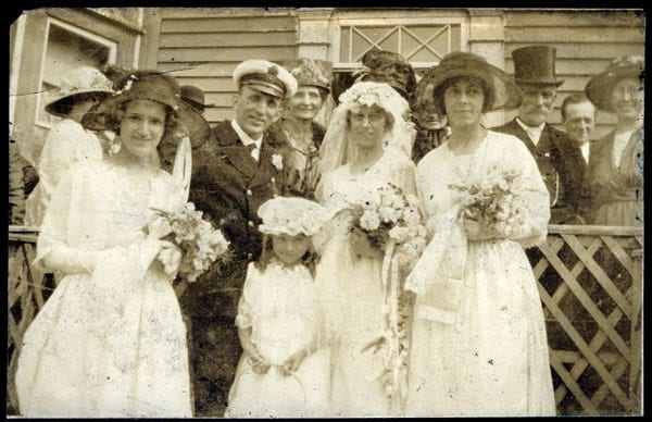 Fig. 59. Unknown. “Camilla G. Coaker, Bill and Elsie Manning, Laura Cook, and Ruth Taylor.” The Rooms Archive, VA 81–2.1, Charles C. Cousens Collection, ca. …