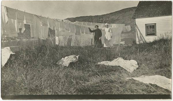 Fig. 68. Unknown. “Laundry Work.” The Rooms Archive, IGA 18–49, International Grenfell Association Photograph Collection, 1915.