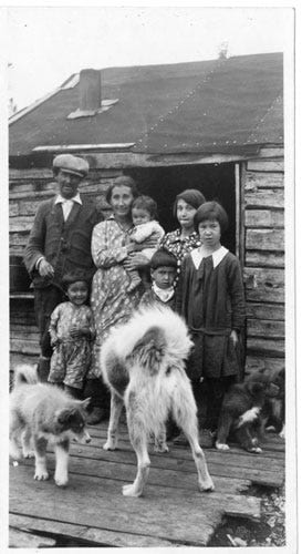 Fig. 77. Unknown. “A Trapper and His Family.” The Rooms Archive, Item A 58–41, International Grenfell Association Collection, ca. 1913.
