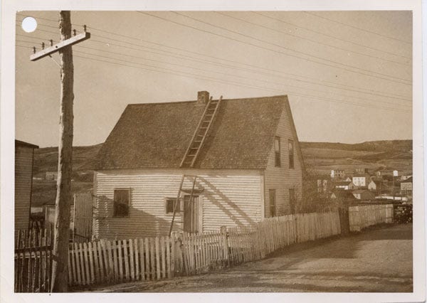 Fig. 92. Sears, Fred Coleman. “Bringing in the logs for winter fuel.” The Rooms Archive, VA 110–11.2, International Grenfell Association Photograph Collectio…
