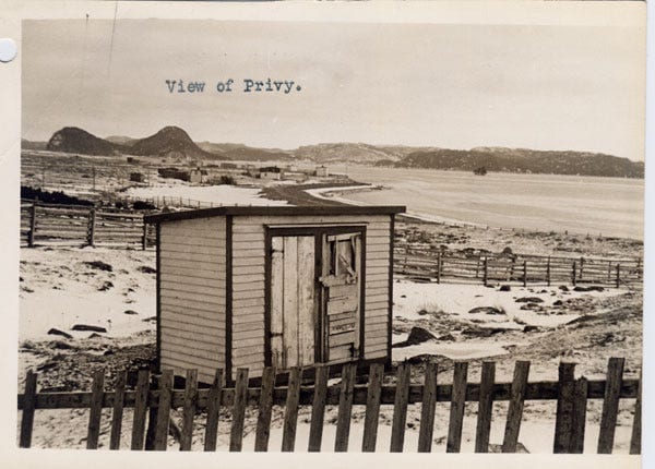 Fig. 93. Unknown. “Property of Martin O’Driscoll, Bay Bulls” The Rooms Archive, A 64–33, Department of Public Works, ca. 1943–5.